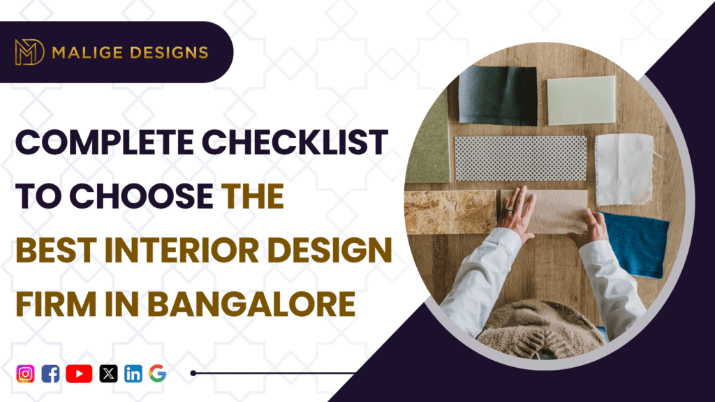 How to Choose an Interior Design Company in Bangalore : A Checklist